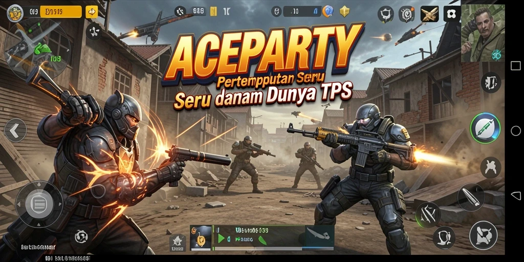 Tampilan menarik dari gameplay <strong>ACEPARTY</strong> dengan aksi pertempuran yang seru.