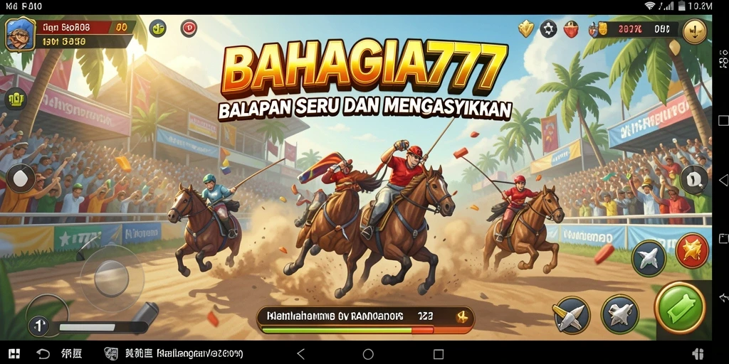 Menampilkan gameplay balapan cepat dan menegangkan di BAHAGIA777.