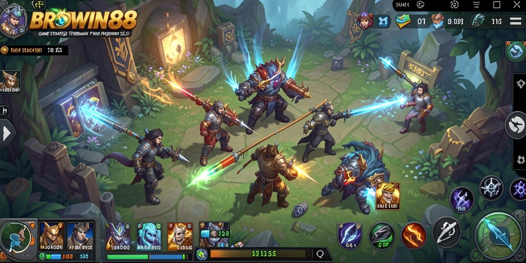 Screenshot gameplay BROWIN88 menampilkan pertempuran strategis yang mendebarkan.