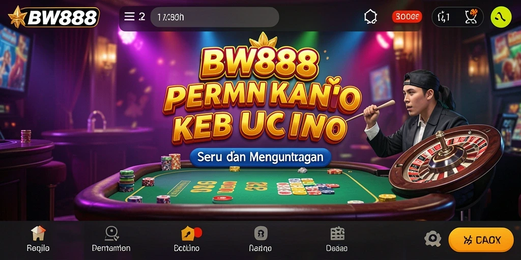 Tampilan permainan Kasino BW888 yang mendebarkan dan menghibur.