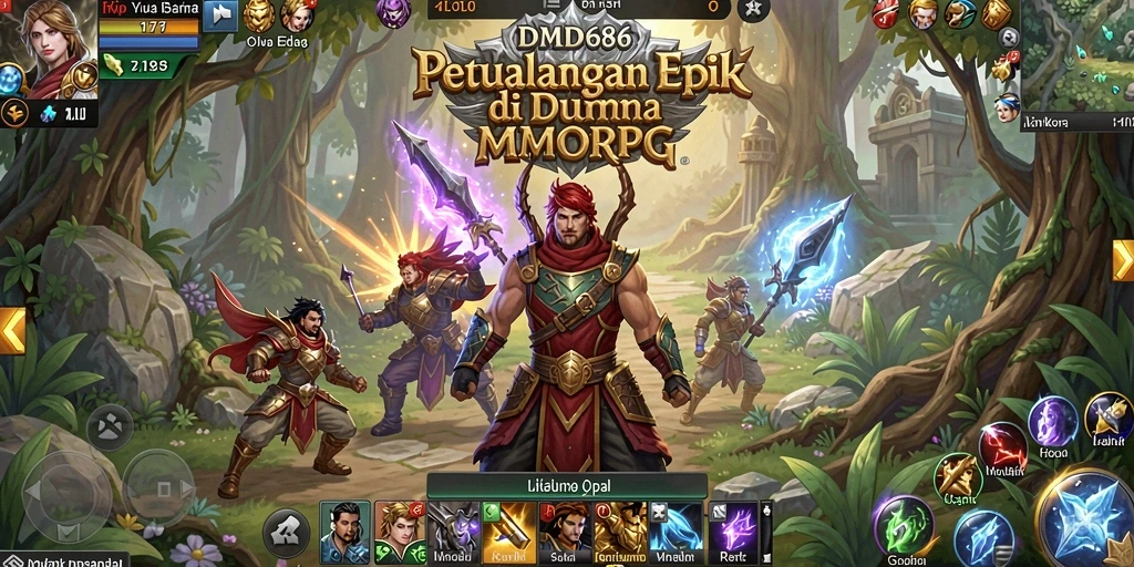Tangkapan layar gameplay DMD686 menampilkan aksi petualangan seru di dunia MMORPG.