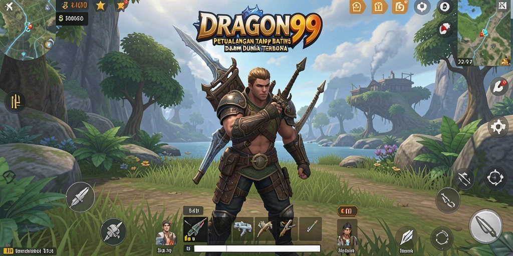 Tangkapan layar dari dunia terbuka di DRAGON99 memperlihatkan keindahan dalam gameplay.