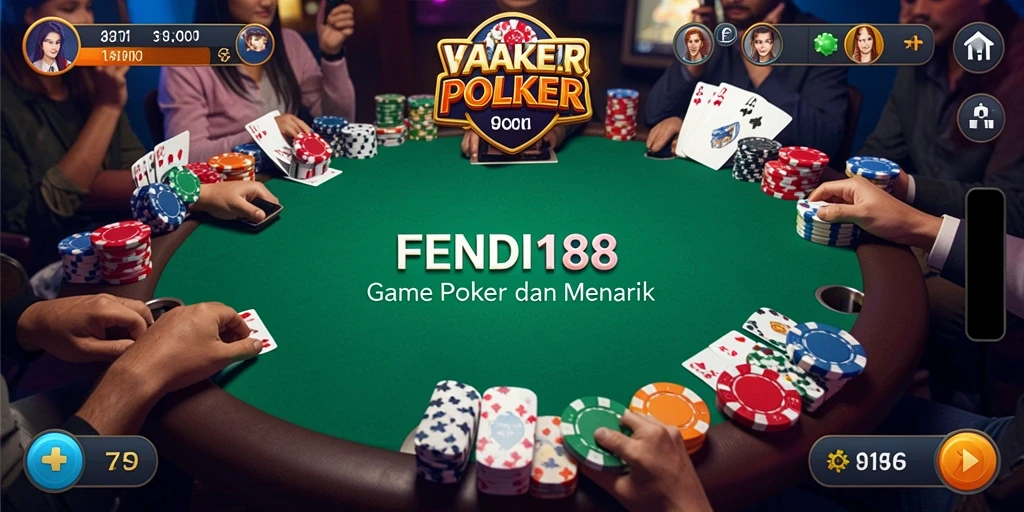 Tampilan menarik dalam gameplay Poker di FENDI188.