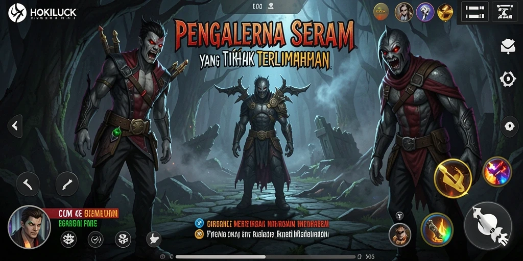 Screenshot HOKILUCK menampilkan suasana menegangkan dalam gameplay Horror.