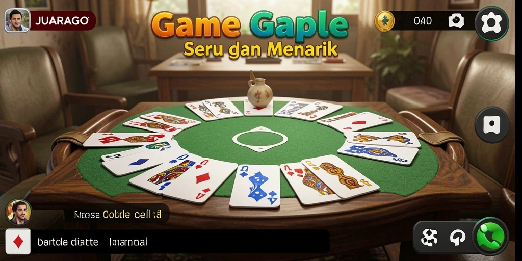 Screenshot JUARAGO menampilkan suasana seru permainan Gaple.