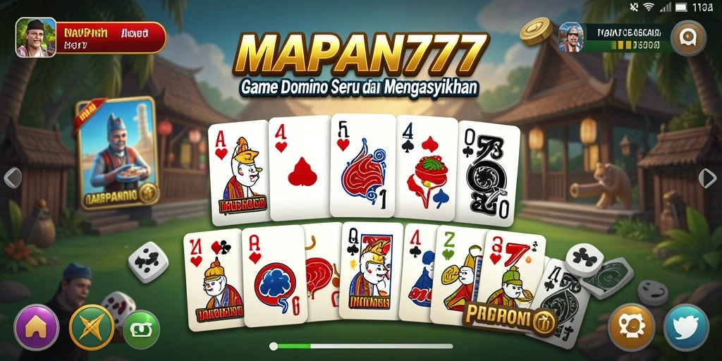 Tampilan gameplay seru dari MAPAN777 yang menampilkan Domino.