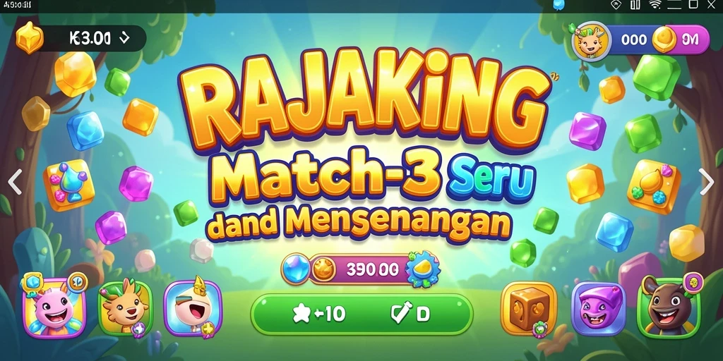 Tampilan gameplay seru di RAJAKING dengan grafik cerah dan menarik.