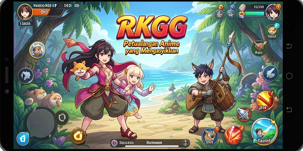 Tampilan gameplay RKGG yang epik dengan karakter Anime.