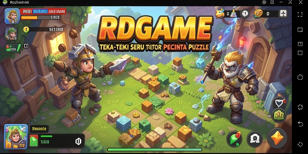 Tangkapan layar menunjukkan gameplay RPGAME yang penuh warna dan menarik.
