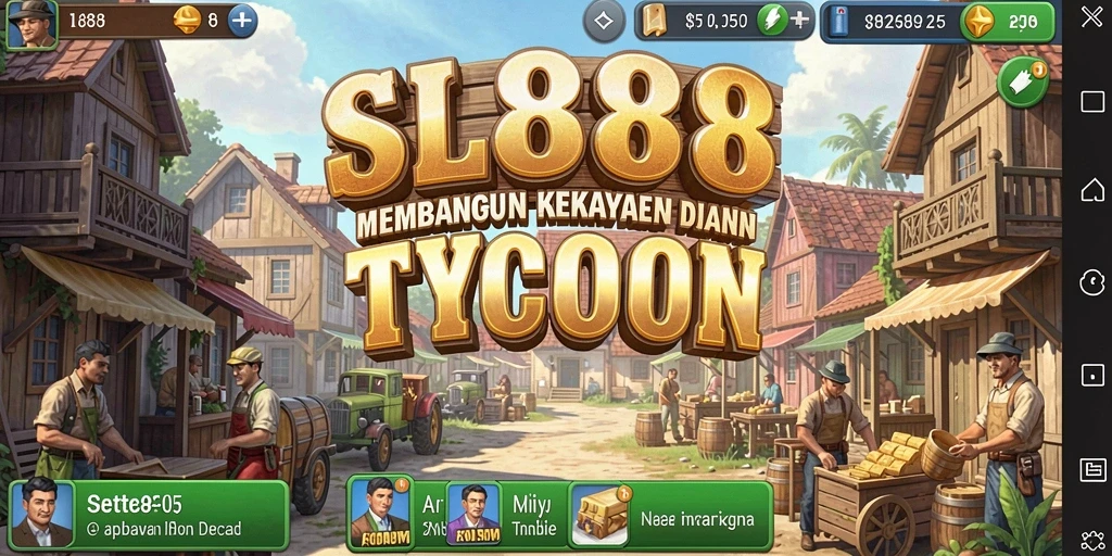 Screenshot menunjukkan gameplay menyenangkan dalam SL888 dengan elemen Tycoon.