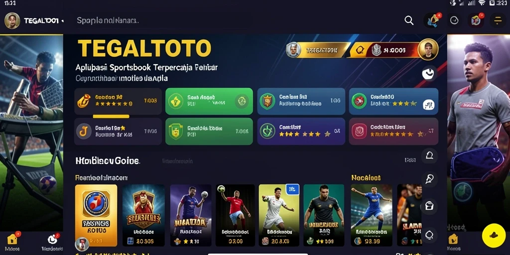 Tampilan utama TEGALTOTO dengan opsi taruhan Sportsbook yang menarik.