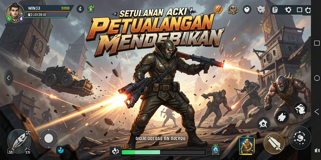Tangkapan layar menunjukkan aksi seru dalam gameplay WIN33.