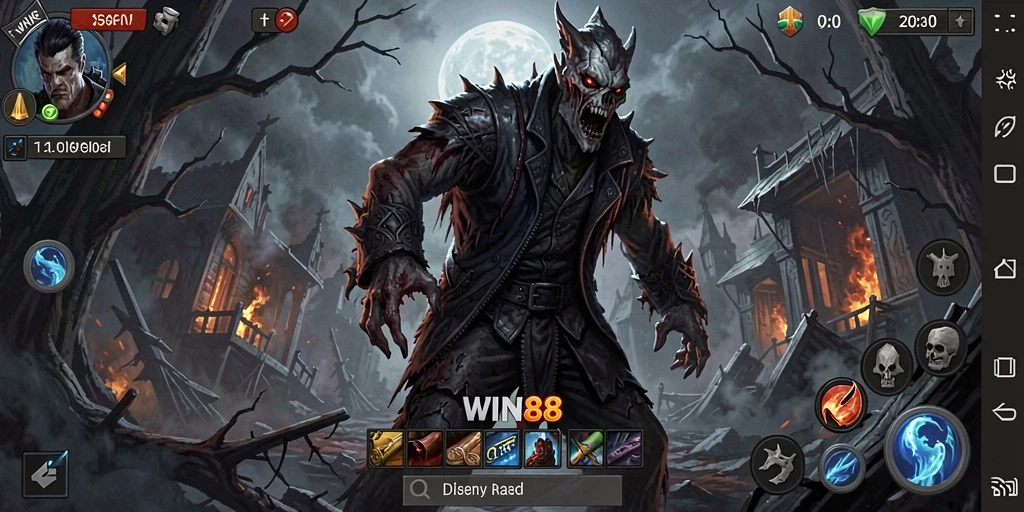 Tangkapan layar gameplay WIN88 dengan suasana menegangkan.