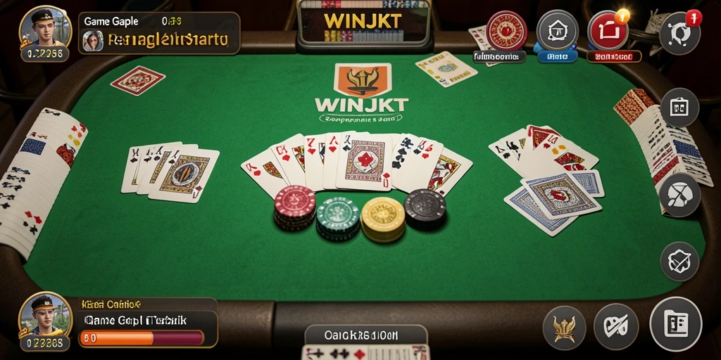 Tampilan gameplay Gaple yang seru dan interaktif di WINJKT.
